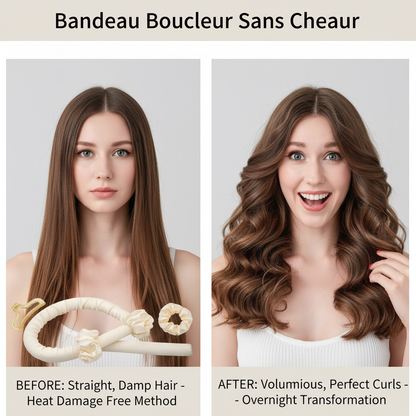 Heatless Curling Rod Headband No Heat Silk Curls Ribbon Hair Rollers Sleeping Soft Headband Lazy Hair Curlers Hair Styling Tools